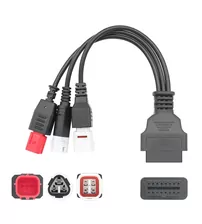 Cablu adaptor diagnosticare 3 in 1 OBD2 compatibil motociclete Honda / Yamaha