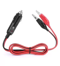 Cablu adaptor extensie 12V, cleme tip crocodil, alimentare bricheta auto
