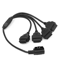 Cablu prelungitor 4 in 1 OBD2 16 Pini, 50cm, 4 mufe mama, 1 mufa tata