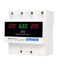 Comutator automat de transfer ATS, afisaj digital, protectie supratensiune, Open, 100A
