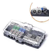 Cutie sigurante sistem audio auto, sigurante Mini ANL, 4 iesiri, LED
