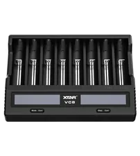 Incarcator XTAR VC8 pentru celule litiu, 21700 / 18650, 8 sloturi, QC3, USB-C