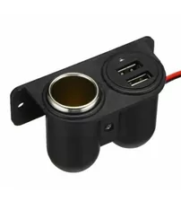 Priza auto cu doua porturi USB, negru