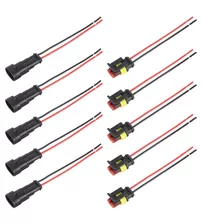 Set 10buc cablu conector auto 2P, impermeabil, tip plug-in, 10 cm