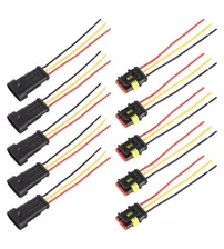 Set 10buc cablu conector auto 3P, impermeabil, tip plug-in, 10 cm