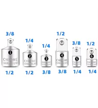 Set 6 adaptoare chei 1/2, 1/4 si 3/8 - otel