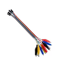 Set conector cablu Dupont mama - crocodil, 10 fire, 20cm