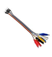 Set conector cablu Dupont tata - crocodil, 10 fire, 20cm