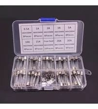 Set sigurante din sticla 6x30mm, 0.5A–30A, 72buc