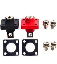 Set terminale conectare baterie 48V, 200A, Negru+Rosu