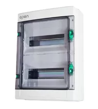 Tablou electric montaj aparent, 24 module, inchidere dubla, Open, IP65