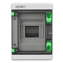 Tablou electric montaj aparent, 4 module, inchidere dubla, Open, IP65